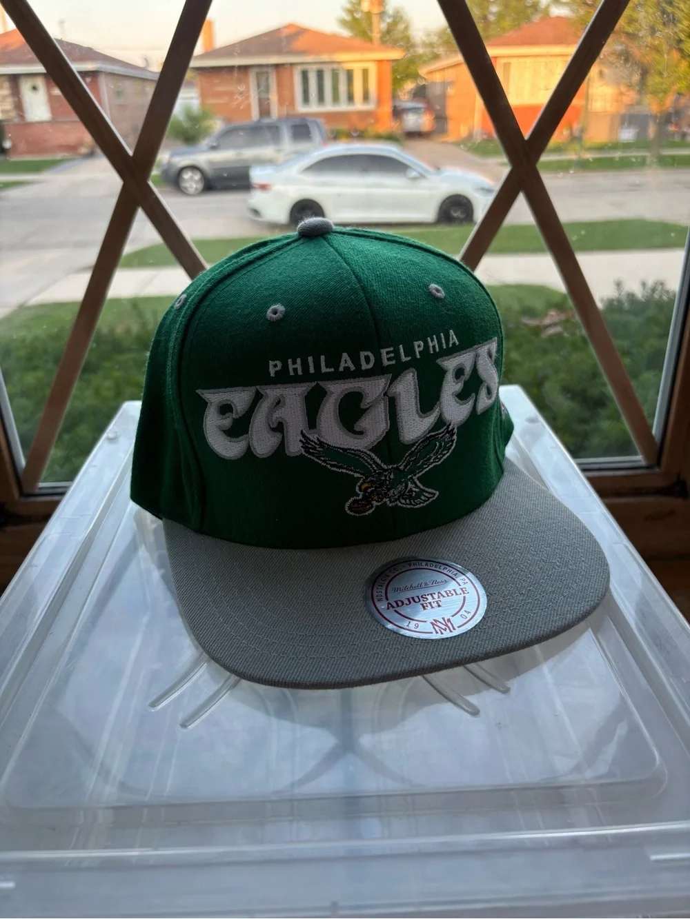 Mitchell & Ness Philadelphia Eagles Green and Gray Snapback Hat